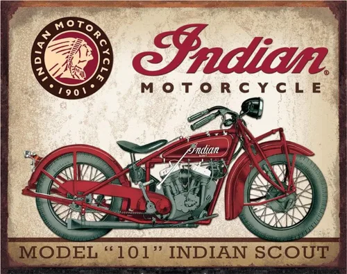 Miniatura 12 de Desperate Enterprises Indian Motorcycle Since 1901 - Letrero de hojalata nostálgico vintage de metal, fabricado en Estados Unidos Motocicletas