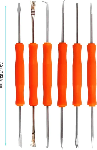 Miniatura 2 de Kaisiking 6 piezas de ayuda de soldadura de doble cara herramienta de reparación con 2 pinzas de precisión para reparación electrónica y soldadura