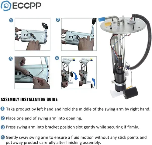 Miniatura 6 de ECCPP Repuesto de bomba de combustible E2237S compatible con vehículos Ford - 4.2L 4.6L 5.4L, F-150 F150 1999-2003, F-250 F250 1999, F-150 Heritage