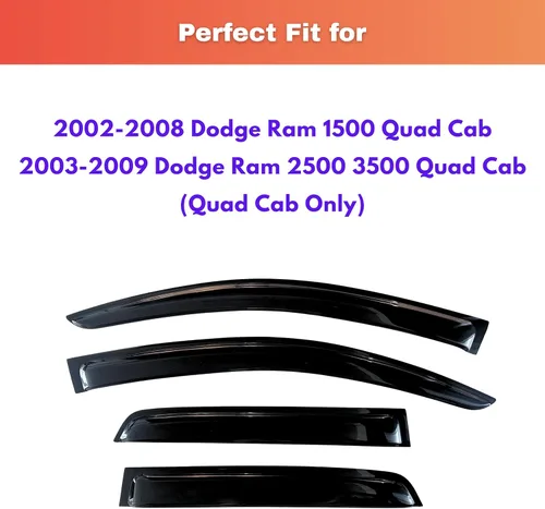 Miniatura 688 de KPY Visor de ventana compatible con Kia Soul 2009-2013, Protector contra lluvia de 4 unidades, deflectores de ventilación de ventana lateral