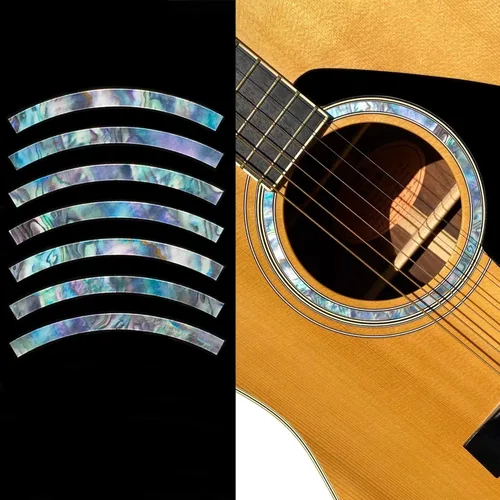 Miniatura 5 de Pegatinas con incrustaciones RS-244ST-BL Guitarras Acústicas - Roseta de Agujero de Sonido - Rayas - Azul Abulón