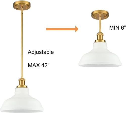 Miniatura 8 de HOLKIRT Modernas lámparas colgantes doradas, luces colgantes de isla de cocina, luces colgantes para dormitorio, comedor, baño con cúpula de cristal
