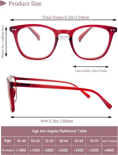 Miniatura 3 de Gafas de lectura negras para mujeres y hombres, elegantes, ligeras, con aumento +0.50, gafas de lectura con bisagras de resorte, paquete de 3