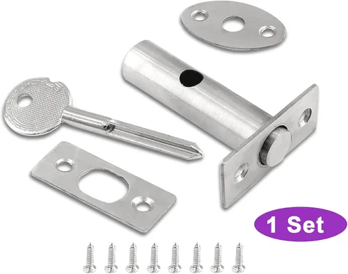Miniatura 7 de Cerradura de mortaja de acero inoxidable con llave y tornillo para puerta de 3.14 pulgadas de longitud
