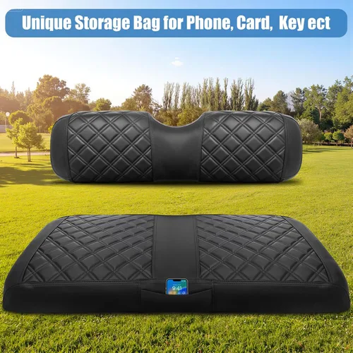 Miniatura 5 de EZGO Funda de Asiento, Funda de Asiento Delantero para Carrito de Golf Compatible con EZGO TXT 1994-2013 y EZGO RXV OEM Cojín de Asiento Ordinario