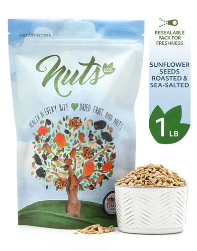 Miniatura 3 de NUTS U.S. - Semillas de girasol, tostadas y saladas al mar, sin colores añadidos y sin sabores artificiales, empaquetadas y cultivadas en Estados