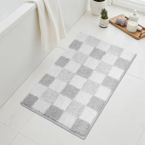 Miniatura 140 de GRANNY SAYS Alfombras de baño antideslizantes, lavables, extra suaves y absorbentes de agua para baño, alfombra de baño peluda de felpa, alfombra