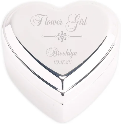 Miniatura 28 de Cherished Moments Caja de recuerdo de joyería de corazón personalizada con cruz grabada personalizada y nombre para regalo de bautizo de bebé