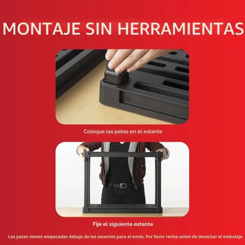 Miniatura 4 de IRIS USA Estantes de almacenamiento de plástico ligeros con 5 estantes, capacidad de 250 libras, 64 pulgadas de alto x 24 pulgadas de ancho x 12