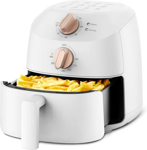 COMFEE' Freidora de aire compacta de 2.1 cuartos de galón con 12 opciones de menú, temporizador ajustable y control de temperatura de 180-400 grados