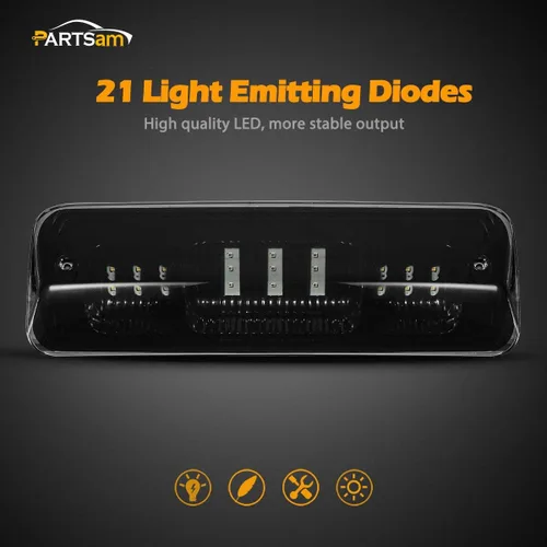 Miniatura 5 de Partsam Luz de freno de montaje alto 3ª tercera luz de freno de repuesto para Ford F150 F-150 2004 2005 2006 2007 2008 LED ahumada trasera cabina