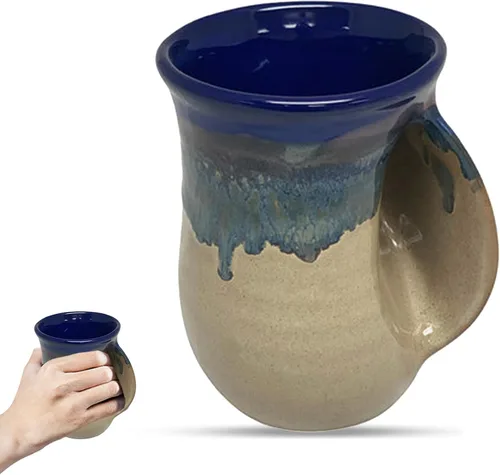Miniatura 16 de Clay in Motion - Taza calentadora de manos para diestros, diseño Desert Sand