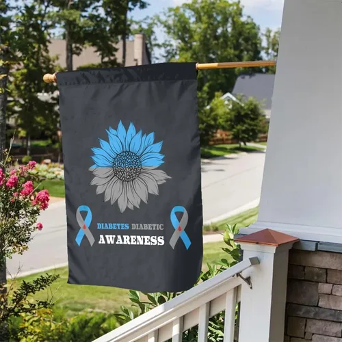 Miniatura 27 de Bandera de jardín de concientización sobre la enfermedad de Alzheimer de 12 x 18 pulgadas, cartel vertical de doble cara para decoración del hogar