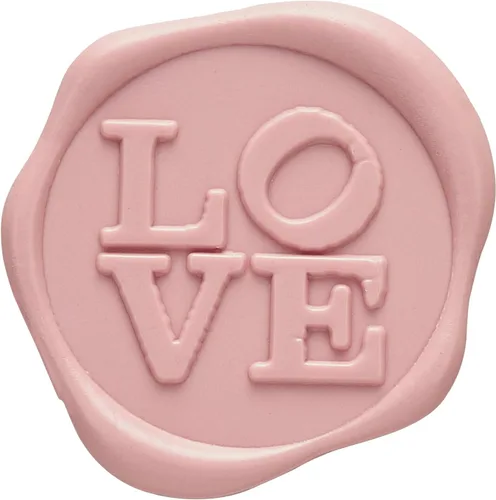 Miniatura 2 de Love - Calcomanías adhesivas para sellar cera, 25 unidades, prefabricadas con cera de sellado real (rosa rubor)