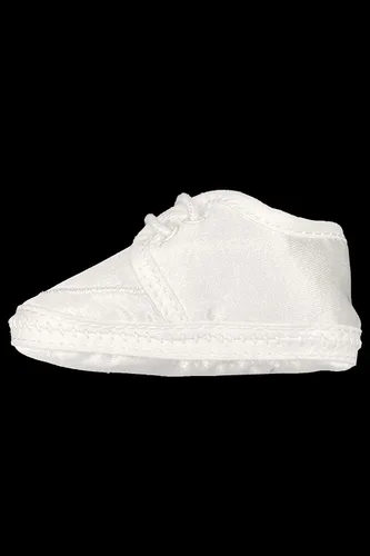 Miniatura 3 de Botines de satén para bebé, perfectos para bautizos, bautizos, ocasiones especiales.