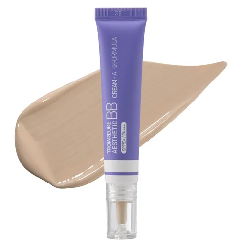 TROIAREUKE Crema BB estética A+ Formula (21 beige) SPF50+ PA +++, bálsamo antimanchas ligero, hidratante tintado con cobertura media, base de