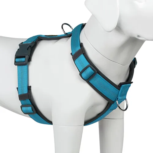 Miniatura 72 de Arnés para perro Plutus Pet sin tirón, arnés ajustable de nylon con acolchado suave, arnés para perro reflectante y resistente para perros pequeños