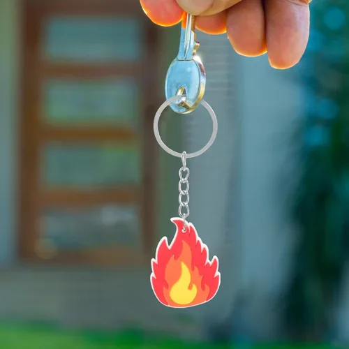 Miniatura 2 de Llavero de bombero para camión de bomberos, bolsa colgante de bombero, recuerdos de fiesta, decoración de cumpleaños para niños, 3.54 pulgadas