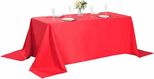 Miniatura 74 de Cupuamon - Mantel rectangular de 60 x 84 pulgadas, tela de poliéster lavable para decoración de bodas, fiestas, cenas y banquetes