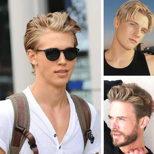 Miniatura 12 de Toupee de piel fina suave de 0.002 in PU 10x8 pulgadas reemplazo de cabello para hombres postizo 100% europeo piezas de cabello humano para hombre