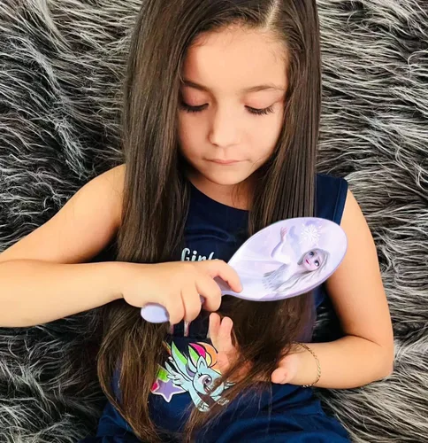 Miniatura 3 de Frozen Princess Elsa - Juego de 5 piezas de accesorios para el cabello, 1 cepillo regular de 9 pulgadas y 4 coleteros de Frozen - Cepillo Accesorios