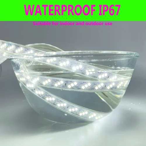 Miniatura 6 de SUYOOULIN Tira de luces LED, alto voltaje AC110V-130V 50 pies/49.2 ft, superbrillante, 60000 lúmenes, resistente al agua, IP68 2835, 180 LEDs/m, Luz