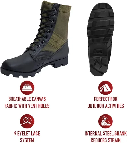 Miniatura 9 de Botas militares Rothco de jungla, Verde, 8