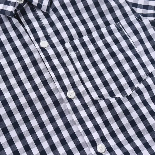 Miniatura 5 de Spring&Gege Camisas de vestir de manga corta para niños Uniforme formal tejido sólido