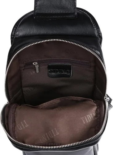 Miniatura 6 de Genda 2Archer piel Hombro Mochila Viajes Crossbody Bolsa de pecho para hombres y mujeres