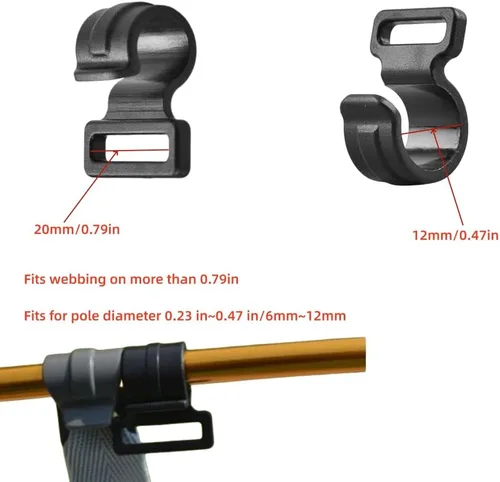 Miniatura 2 de 30 clips para poste de tienda, clips C para tienda de campaña, clips de fijación para poste de tienda de campaña al aire libre, toldos, tiendas