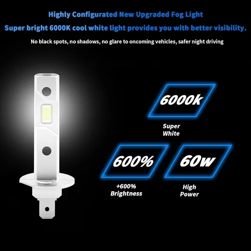 Miniatura 3 de rimthin Bombillas H1, 6000 K blanco frío, bombillas antiniebla superbrillantes, fácil instalación, paquete de 2