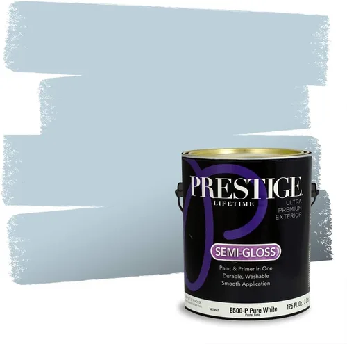 Miniatura 31 de Pintura Exterior + imprimación PRESTIGE, todo-en-uno, 1 galón, acabado mate, color comparable al Valspar* Royal Gray* VS151-Gris real