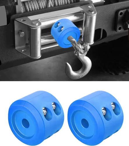 Miniatura 8 de Tope de Goma para Cabrestante, Tope de Gancho de Cable de Cabrestante, Protector de Línea de Cuerda de Goma, Tope de Goma de Gancho de Cable de Azul