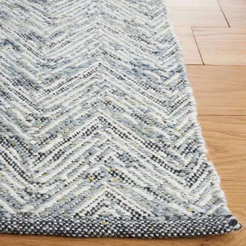 Miniatura 4 de SAFAVIEH Kilim Collection - Alfombra de pasillo de 2 pies 3 pulgadas x 7 pies, color gris, hecha a mano, de lana plana, ideal para zonas de alto