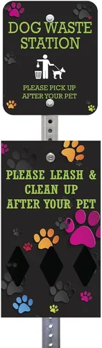 Miniatura 21 de ZERO WASTE USA NUEVA 2026 DISPENSE-ART™ Estación de basura para perros de aluminio con impresión UV de 7 pies - Sin bote de basura - 25% más