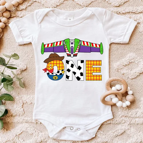 Miniatura 2 de Camiseta de primer cumpleaños de juguete, traje de fiesta para niña y niño