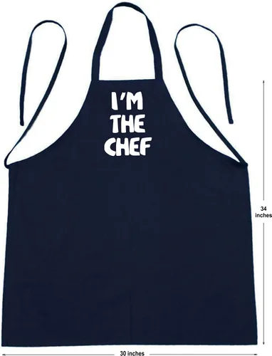 Miniatura 3 de Delantales de cocina I'm The Chef - Delantal de cocina para chefs, Negro