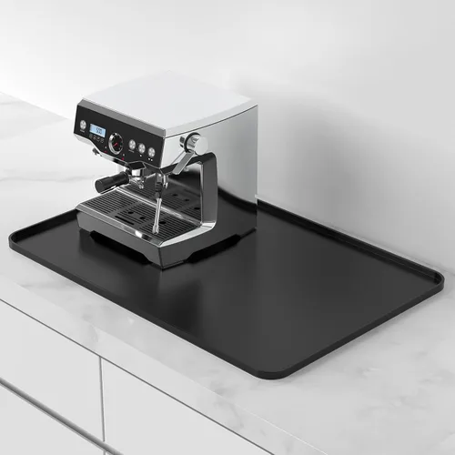 Miniatura 12 de Garolue Tapete de silicona para café, 16 x 16 pulgadas, impermeable, tapete de bar resistente al calor para accesorios de estación de máquina