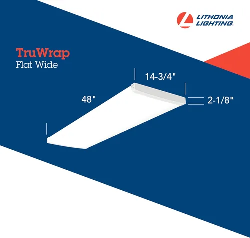 Miniatura 5 de Lithonia Lighting TruWrap - Lámpara de techo LED de 4 pies, luz LED envolvente de bajo perfil, lúmenes ajustables, seleccionable blanco