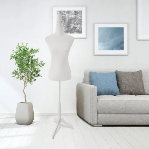 Miniatura 6 de Maniquí de forma de vestido para coser cuerpo de maniquí femenino para ropa con base de trípode ajustable 58-67 pulgadas