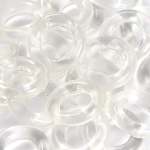Miniatura 4 de Dritz Página de inicio Anillos de plástico de 1/2" 24/Pkg-Clear Transparente