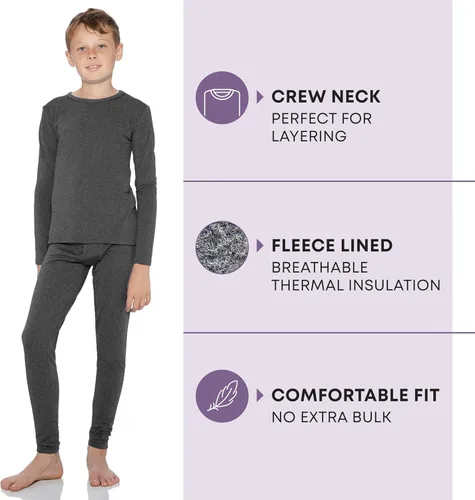 Miniatura 89 de Rocky Ropa interior térmica para niños, ropa interior larga para niños, capa base para clima frío/esquí