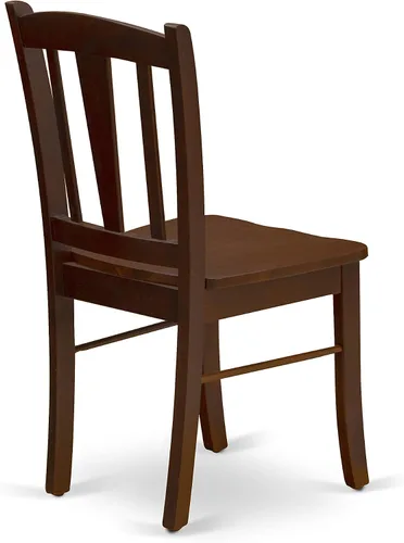 Miniatura 8 de East West Furniture ANDL3-MAH-W Juego de mesa y sillas de cocina de 3 piezas contiene una mesa de comedor redonda con pedestal y 2 sillas