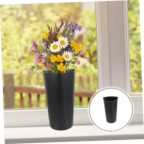 Miniatura 6 de Florero de plástico, negro, 20 oz