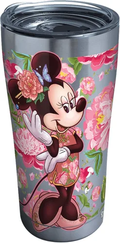 Miniatura 10 de Tervis Traveler - Vaso aislado de triple pared de Disney Minnie Mouse Neo chino floral y vaso de viaje mantiene las bebidas frías y calientes, 20