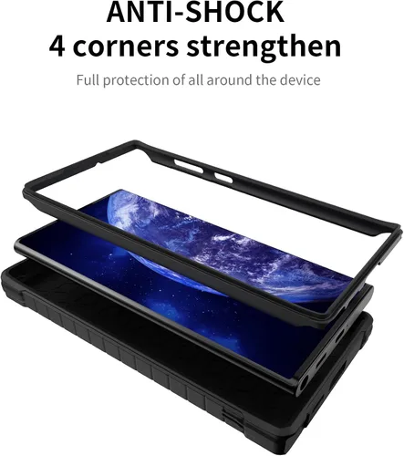 Miniatura 7 de Funda para Samsung Galaxy S22 Ultra 5G (no es compatible con teléfonos no Plus o Plus), protección de grado militar a prueba de golpes, soporte Azul