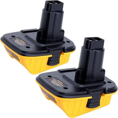 Paquete de 2 adaptadores DCA1820 compatibles con adaptador de 18 V a 20 V, compatible con batería máxima de 20 V DCB203 a 18 V XRP NiCad NiMh