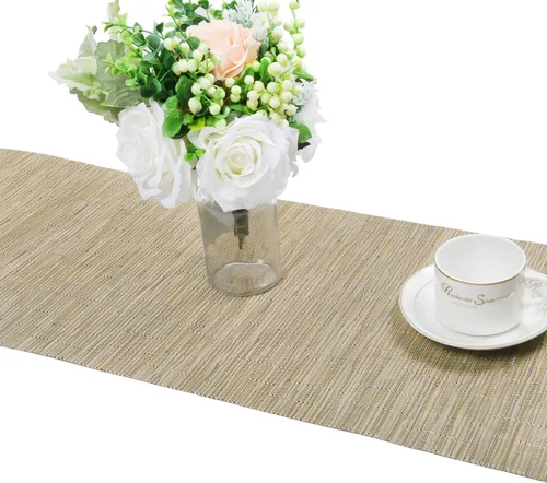Miniatura 3 de SHACOS - Caminos de mesa de vinilo tejido, lavables, para uso en interiores o exteriores, fáciles de limpiar