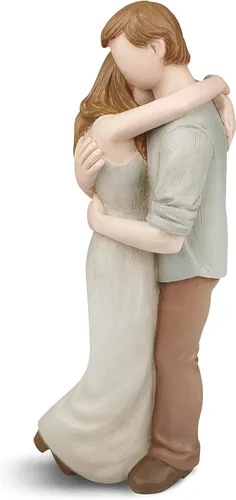 Figura Romántica de Abrazo de Pareja, Aniversario de Boda Esculpida, Pintada a Mano, Regalos para Él y Ella, en Momentos de Amor, Estatua de