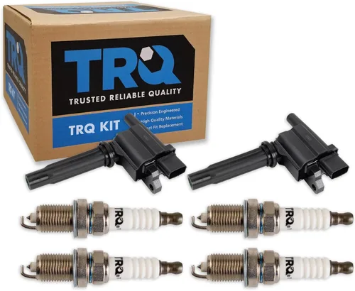 Miniatura 43 de Kit de Bobina de Encendido y Bujía TRQ 8 Piezas Bujías de Iridio Compatibles con Mercedes-Benz C250 2012-2015 y SLK250 2012-2015